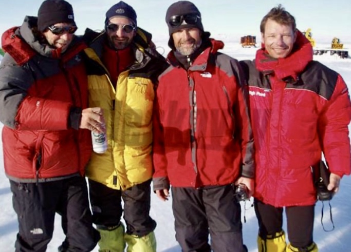 Antarctica in 2006: from left to right: Rudolf Svaricek, Laďa Nosek, Pavol Barabas, and Zdenek Hruby. 