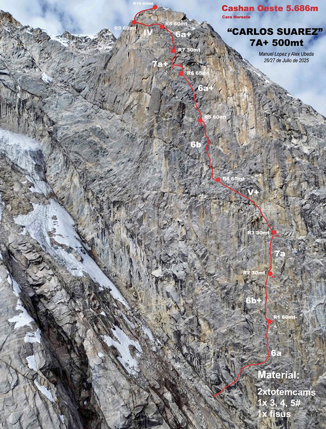cliff overlaid with route map