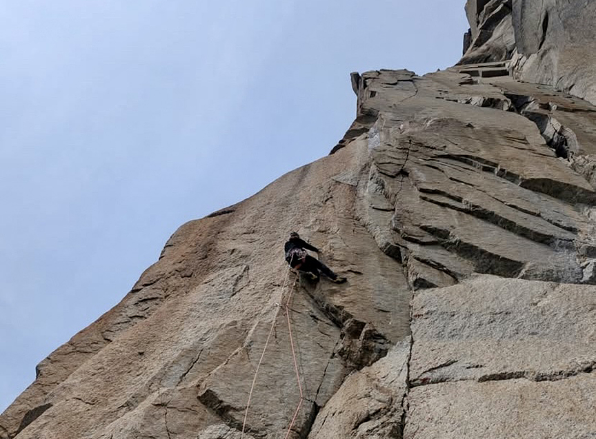 climber on a wall