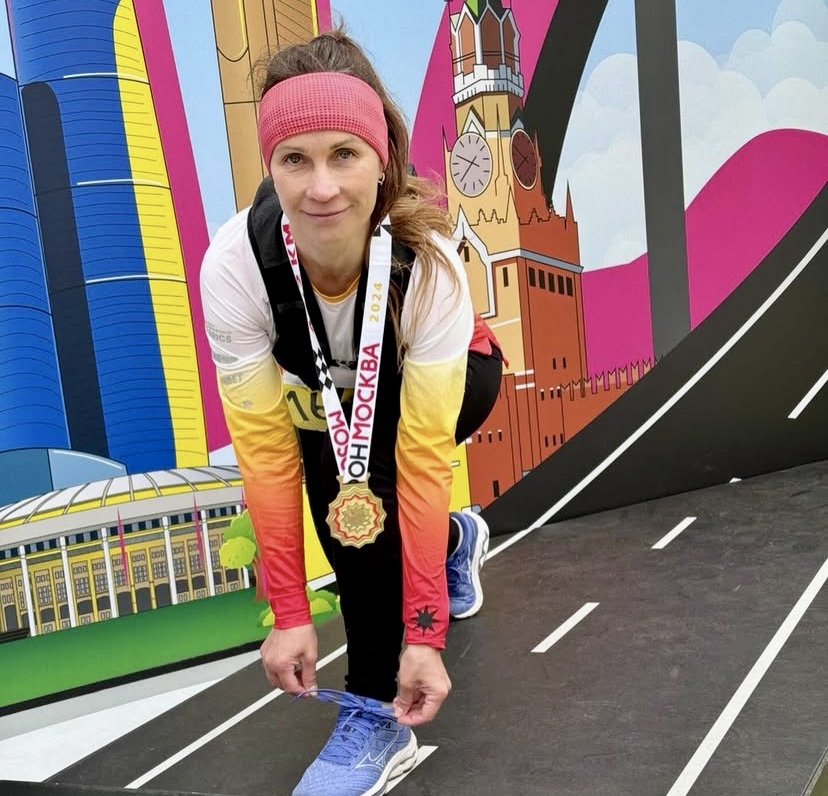 Natalia Nagovitsyna at the Moscow Marathon in 2024.