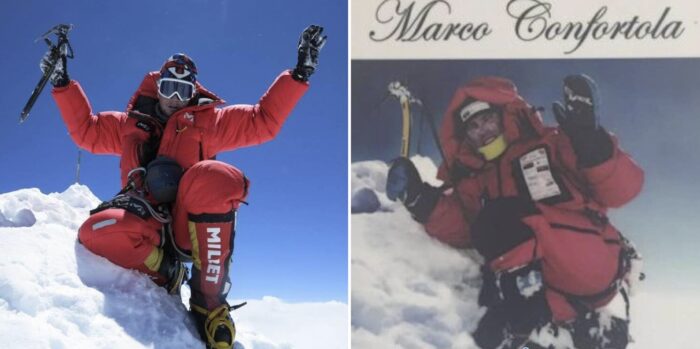 two nearly identical summit pictures. 