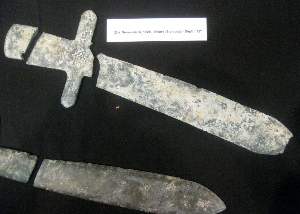 two lead swords