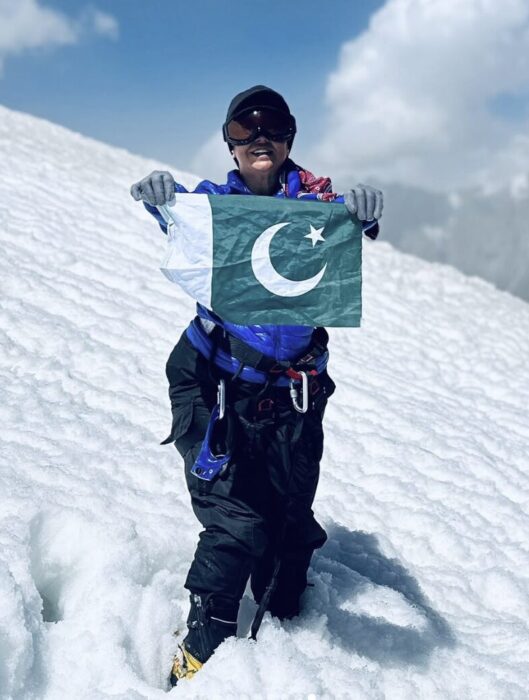 One of the photos posted by Shoniya Babar on Instagram while claiming she summited Spantik.