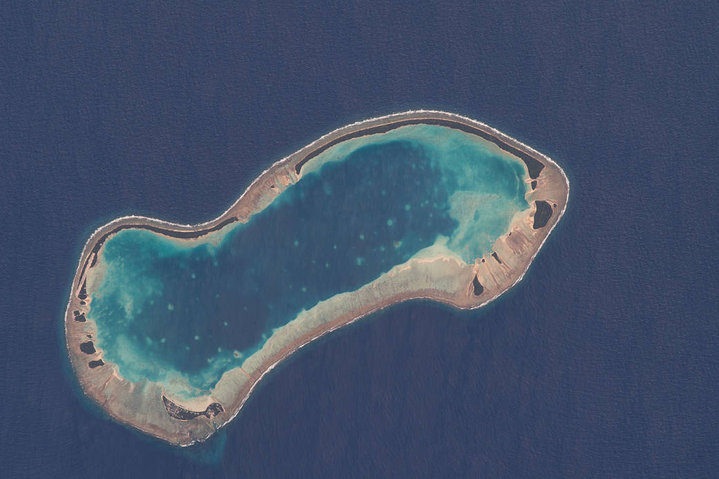 A coral atoll from space
