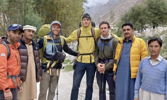 The climbers and local crew near Skardu.