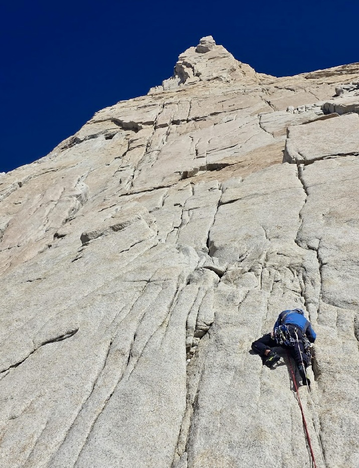 Climbing up the Pillar on Fitz Roy