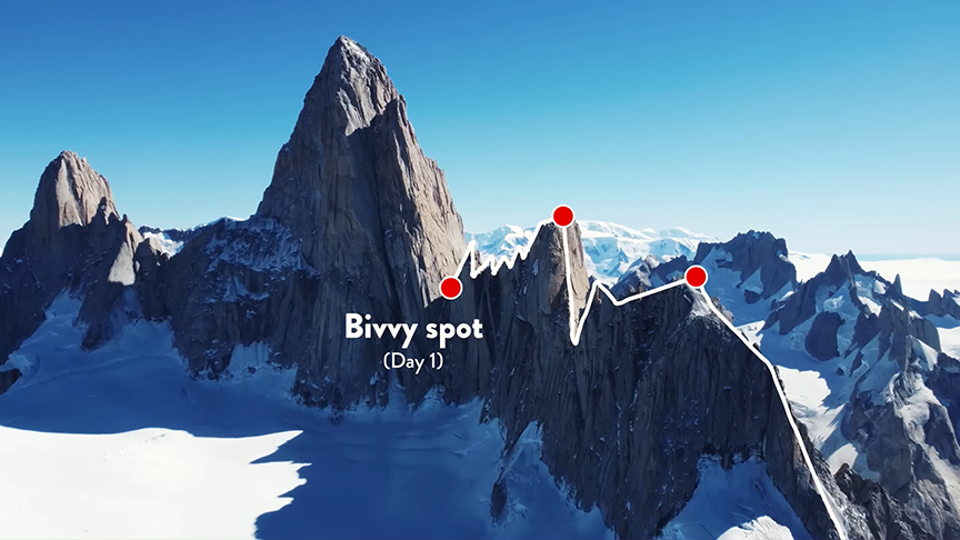 route line of the traverse