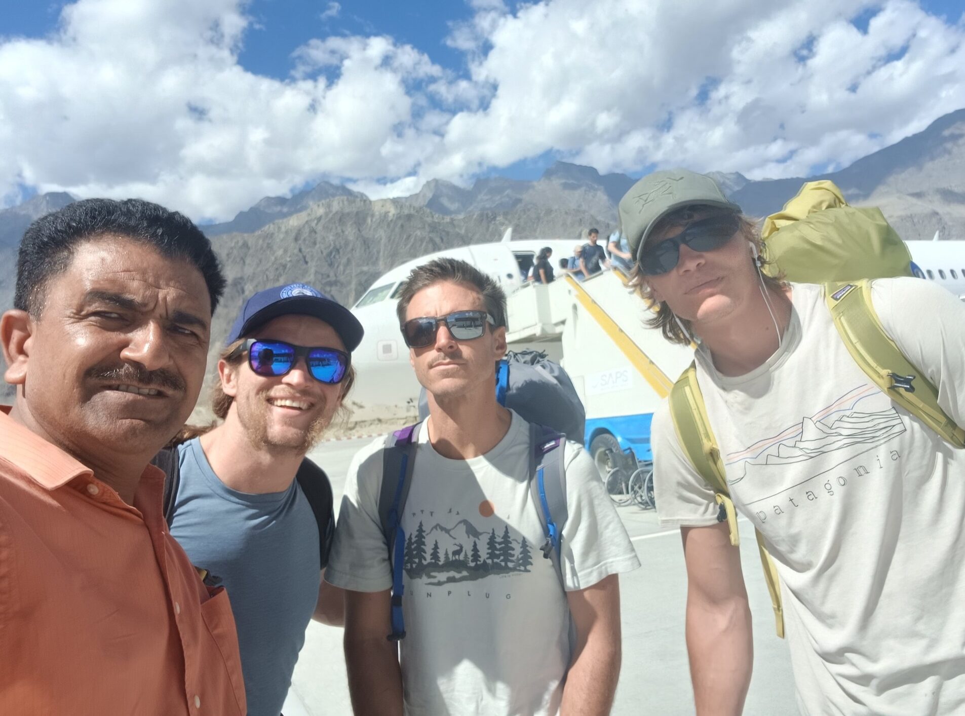 Outfitter Ali Saltoro with Dane Steadman, Cody Winckler, and Blake Brandon.