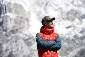 Tyler Andrews at Everest Base Camp.