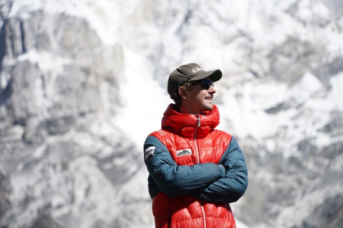 Tyler Andrews at Everest Base Camp.