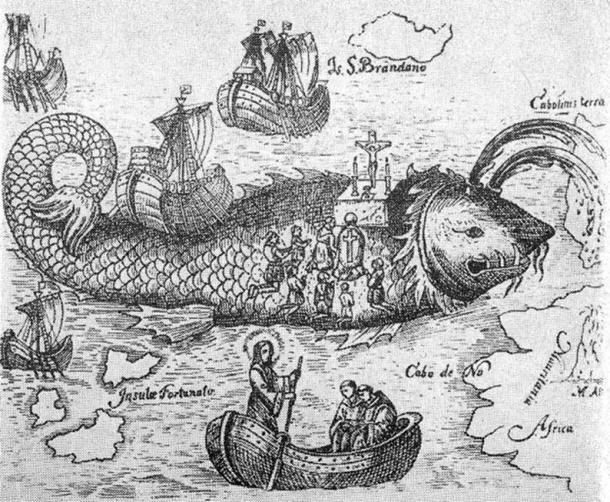 medieval depiction of St Brendan