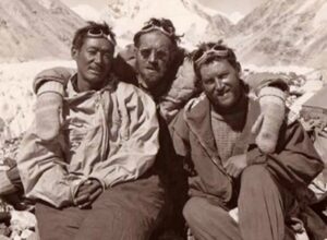 Pasang Dawa, Herbert Tichy, and Sepp Joechler.