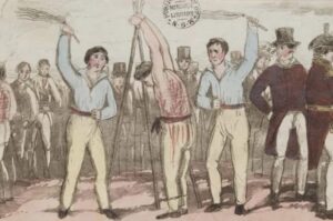 illustration of a man being flogged