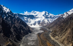 Ismoil Somoni Peak and glacier.