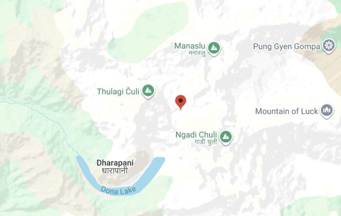 thulagi glacier on google maps