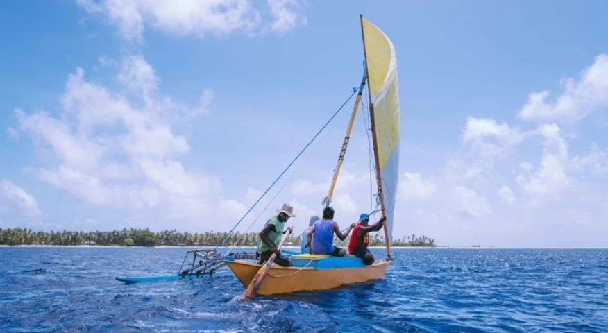 Traditional Marshallese canoe
