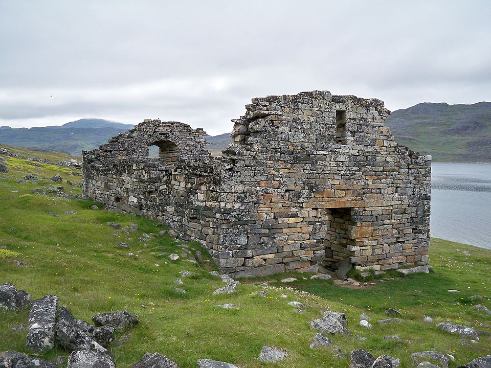The ruins of a small medieval church