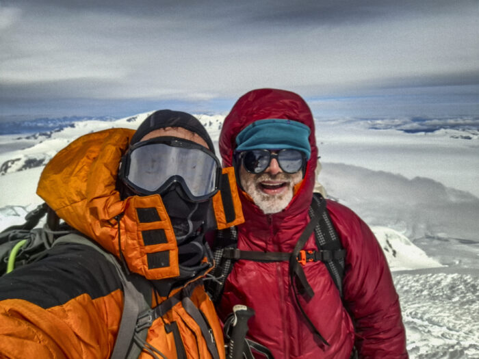 Two skiers on the Patagonian Southern Icefield