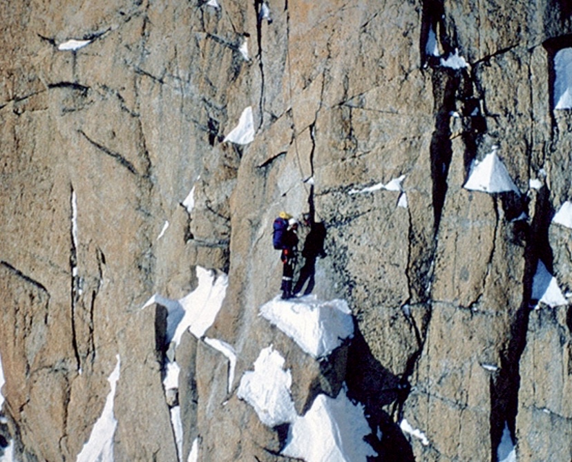 Renato Casarotto on the Central Pillar of Freney.
