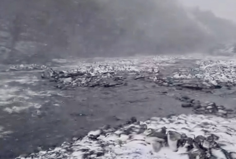 Frame of a video of the storm, published by Chilean press.