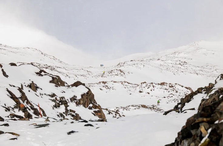The ascent route at John Garner Pass. 