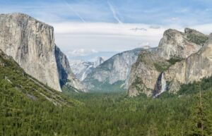 View of Yosemite Valley, in Yosemite National Park.