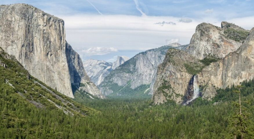 View of Yosemite Valley, in Yosemite National Park.