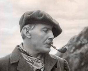 Geoffrey Winthrop Young with beret and pipe