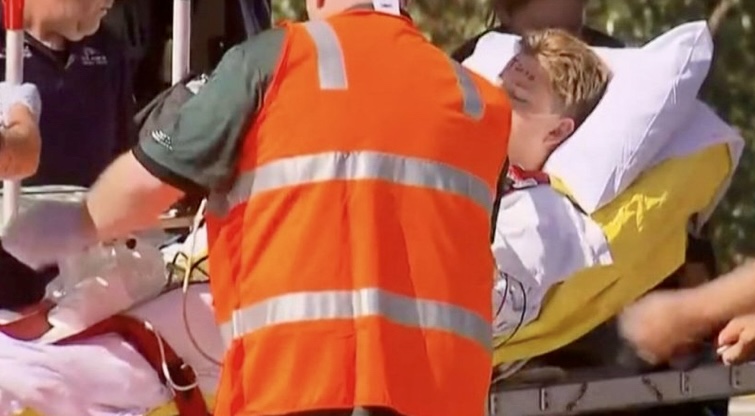 Lukas Schindler after the shark attack.