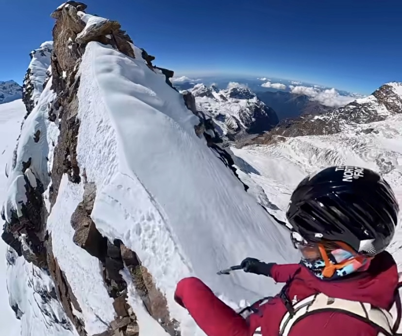 Frame of a video? Fay Manners solo climbing the Asha Traverse.