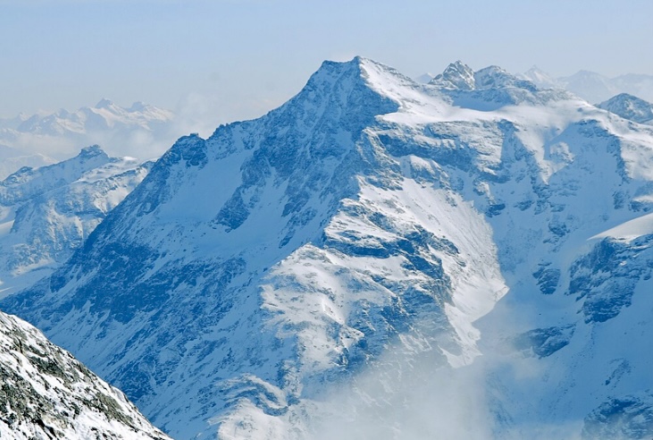 3,545m Vertainspitze peak (Cima Vertana) seen from Konigspitze.