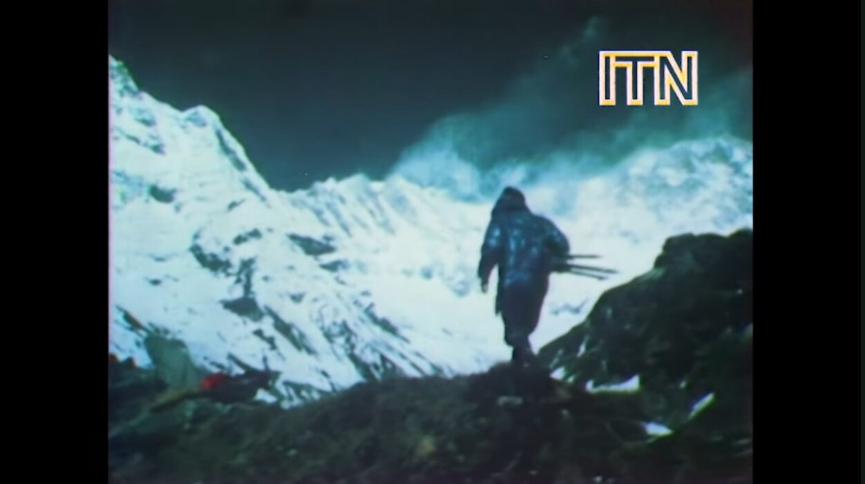 a man on the mountains