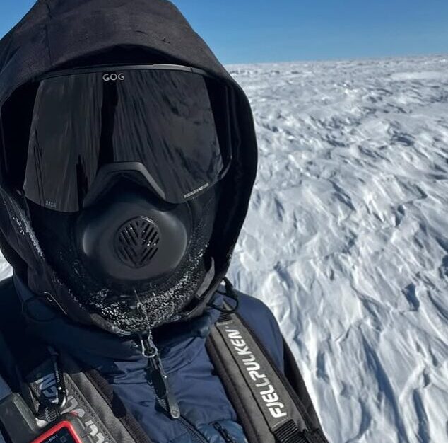 A man in full polar gear