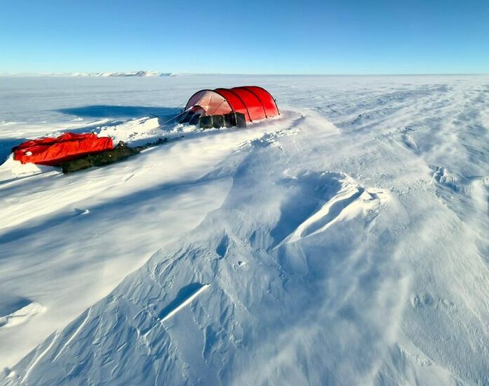 A sled in the Antarctic