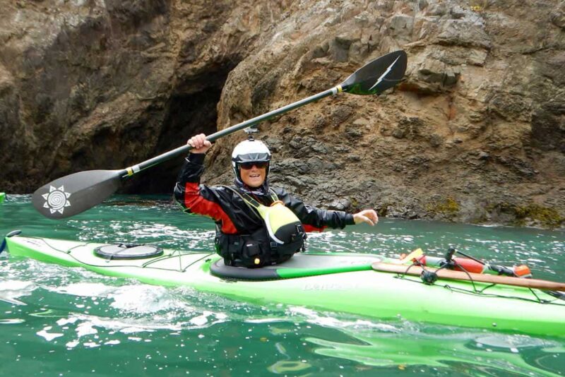 Deb Volturno in a kayak