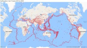 map of earthquakes