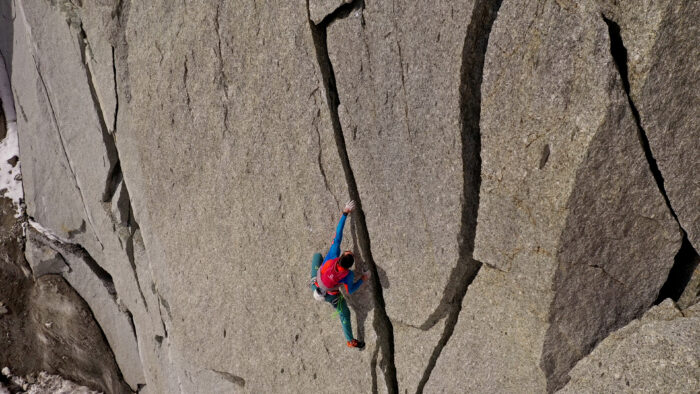 climber on crack system