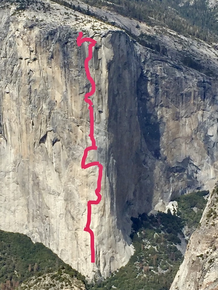 The Direct Line (39 pitches, 5.13+), a.k.a. the Platinum Wall.
