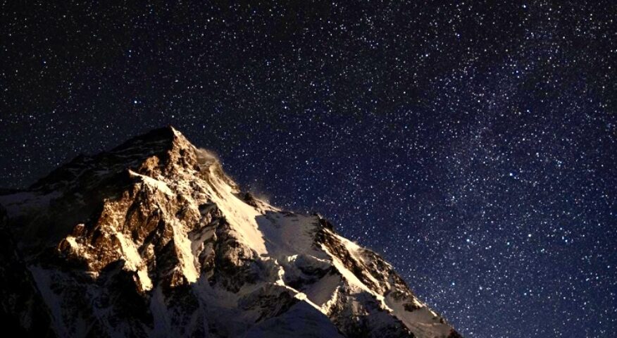K2 under moonlight.