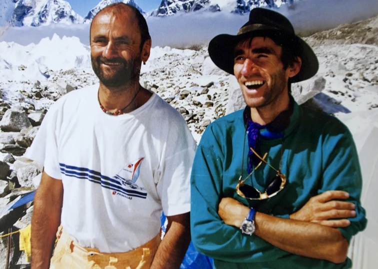 Jean Troillet (left) and Erhard Loretan at Kangchenjunga. 