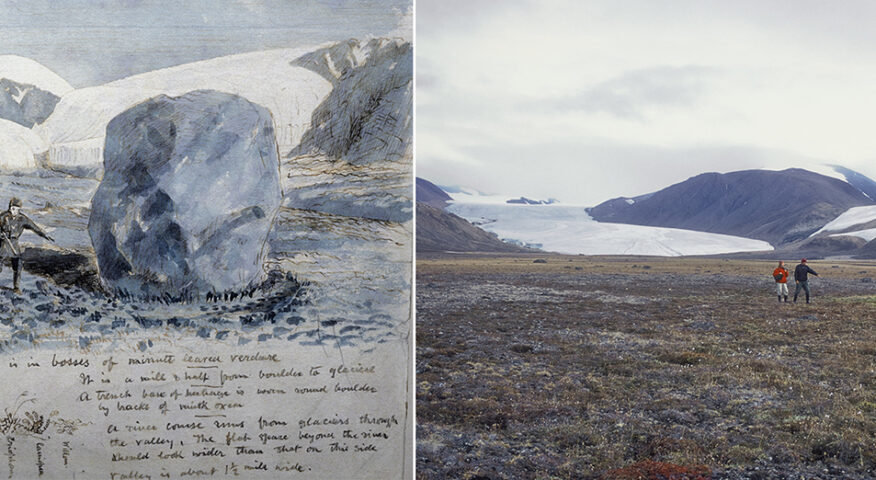 side by side of artist's scene with similar photo