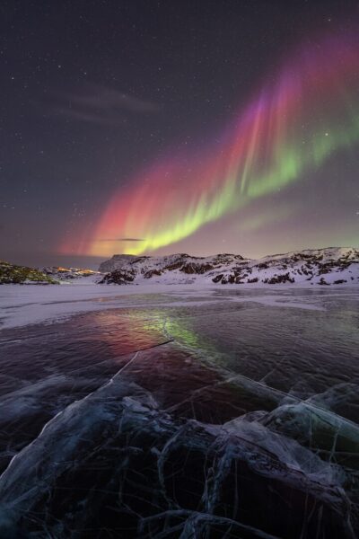 Northern Lights Over North Greenland