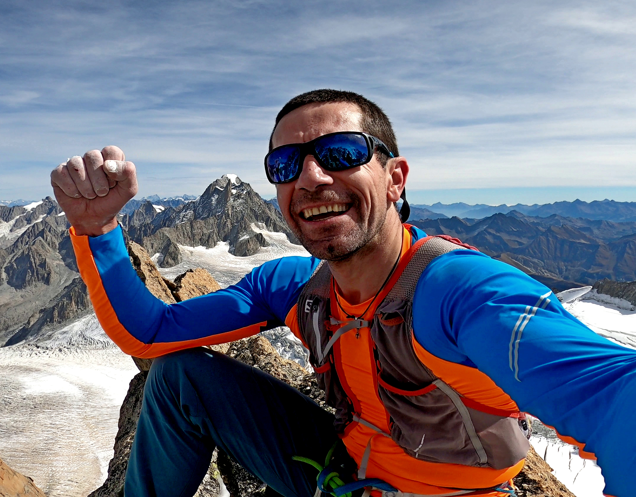 Filip Babicz on the summit of Grand Capucin.