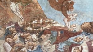 mural of the black death