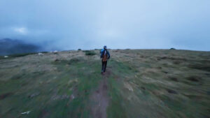 runner in open country