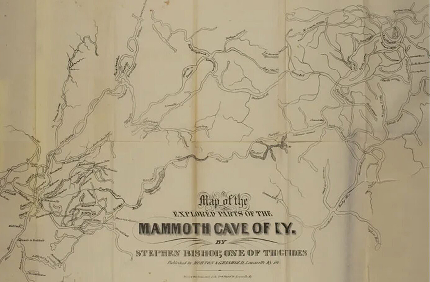 old map of Mammoth Cave