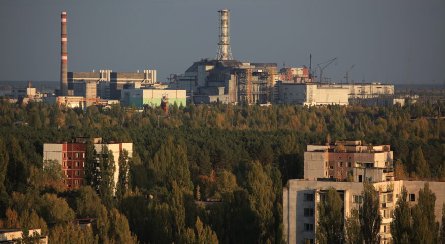 Chernobyl power plant from a distance