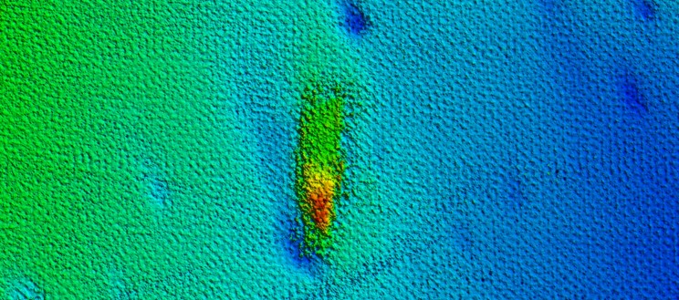 sonar scan of sunken ship