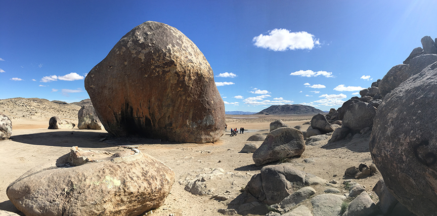 huge rock in desert