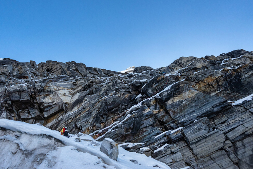 climber on a rocky section